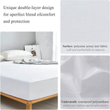 Waterproof Breathable Quiet Washable Mattress Protector for King Bed, 140 x 200 x 30cm - Side View