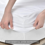 Waterproof Breathable Quiet Washable Mattress Protector for King Bed, 140 x 200 x 30cm - Top-Down View