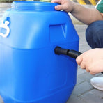 Rain Barrel Connection Hose Kit with 2 Hose Sockets and Locknut, 50cm Hose 25mm Socket