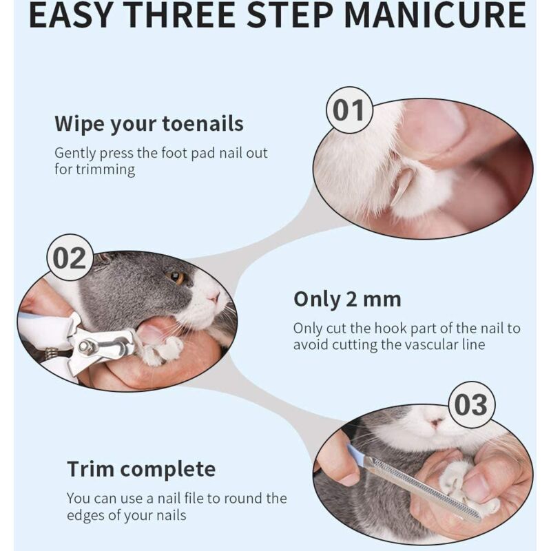Pet Nail Clippers with Nail File for Small Medium Large Dogs Cats Birds and Rodents