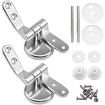 2 Pack Toilet Seat Hinges Replacement with Zinc Alloy Fixings