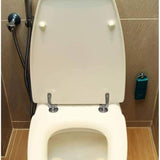 2 Pack Toilet Seat Hinges Replacement with Zinc Alloy Fixings