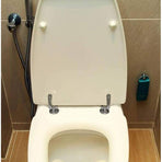 2 Pack Toilet Seat Hinges Replacement with Zinc Alloy Fixings