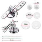 2 Pack Toilet Seat Hinges Replacement with Zinc Alloy Fixings