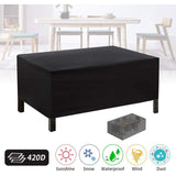 Waterproof Garden Furniture Cover 420D Oxford Windproof Anti UV Table Protector, 180 x 120 x 74cm