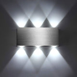 LED Wall Light 18W Indoor Square Aluminum Up Down Lamp Cool White for Bedroom Office Hallway