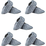 5 Pair Grey Adult Overshoe Covers, EU 37 to 43
