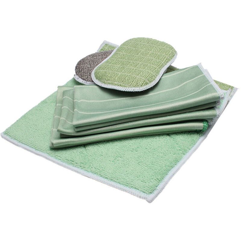 6 Pack Bamboo Microfiber Cleaning Cloths for Glass Bodywork Screens and Smooth Surfaces