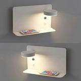 Right Side Adjustable LED Wall Light 12W with USB Charging Switch and 3 Color Temperatures, 330 Degree Rotation