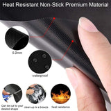 5 Pack Non Stick BBQ Grill Mats Reusable PTFE Teflon Baking Mats for Gas Charcoal Electric Grills