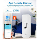 2 Pack WiFi Smart Thermometer Mini Digital Temperature Humidity Sensor Compatible with Alexa and Google Home