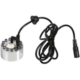 Ultrasonic Fogger Pond Atomizer Air Humidifier with 12 LED Three Color Gradient EU Plug, 24V