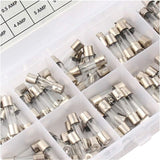 100 Pack Glass Fuse Assortment in Box, 5 x 20mm 0.2A to 20A - Side View