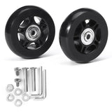 2 Pack Universal Suitcase Replacement Wheels Rubber Silent Multidirectional Luggage Casters, 70 x 19mm