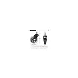 5 Pack Universal Office Chair Casters, Quiet and Abrasion Resistant Office Chair Replacement Wheels, 3 Inch - Side View