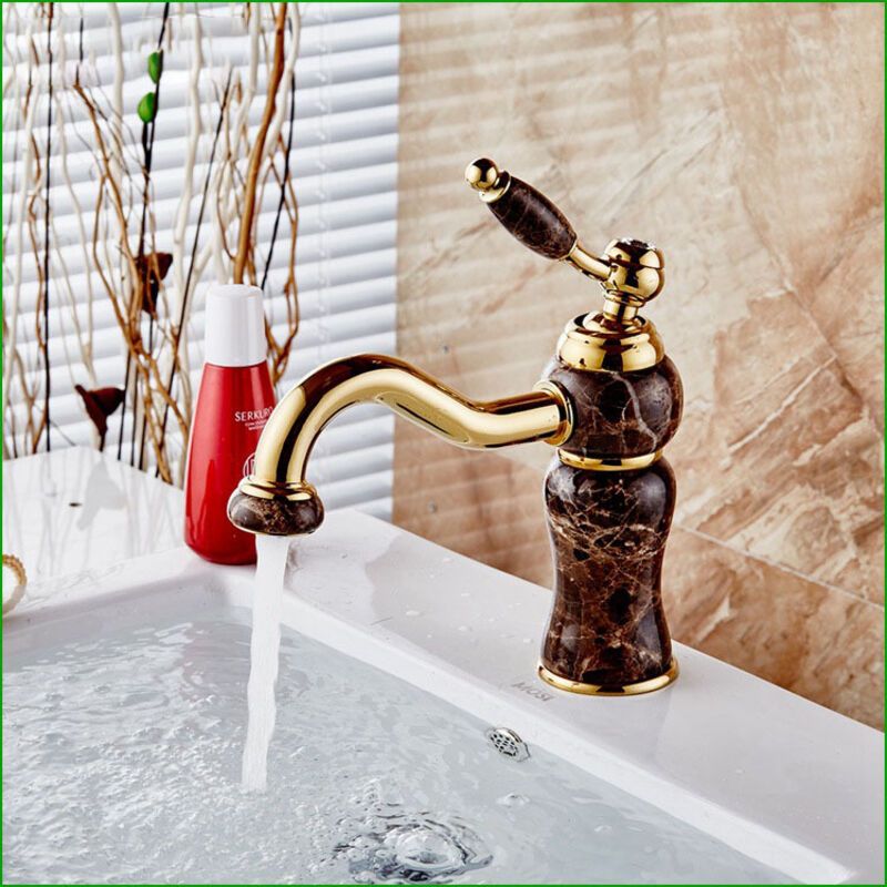 Kitchen Sink Mixer Faucet with Ceramic Handle and High Spout