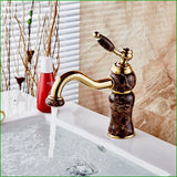 Kitchen Sink Mixer Faucet with Ceramic Handle and High Spout - Front View