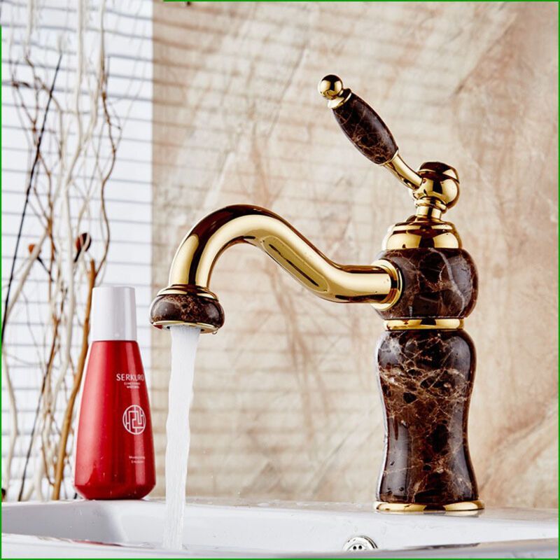 Kitchen Sink Mixer Faucet with Ceramic Handle and High Spout