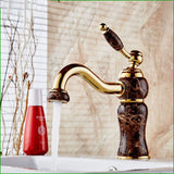 Kitchen Sink Mixer Faucet with Ceramic Handle and High Spout - Side View
