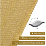 210D Rectangular Shade Sail Solar Canvas Sun Awning Sand, 4 x 6m