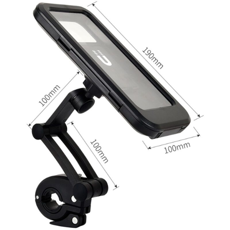 Waterproof Anti Theft Motorcycle Phone Holder Bicycle Phone Mount for 5.5 to 6.7 Inch Phones, 1 inch
