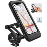 Waterproof Anti Theft Motorcycle Phone Holder Bicycle Phone Mount for 5.5 to 6.7 Inch Phones, 1 inch - Top-Down View