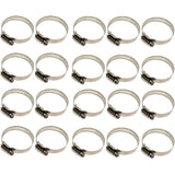 20 Pieces Pipe Clamp, Adjustable Pipe Clamp 100, 304 Stainless Steel Hose Clamp, Metal Hose Clamp, for Pipe, Home Gas, Family Water Pipe, Cable, 120mm