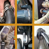 20 Pieces Pipe Clamp, Adjustable Pipe Clamp 100, 304 Stainless Steel Hose Clamp, Metal Hose Clamp, for Pipe, Home Gas, Family Water Pipe, Cable, 120mm - Top-Down View