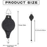 Hanging Basket Pulley, Plant Hook Pulley, Easy to Reach, Retractable Hanging Flower Hanging Basket for Garden Hanging Baskets, Pots, Bird Feeder, 2ft