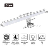 Bathroom Mirror Light 6W 400lm, LED Cabinet Light Cool White 6000K, IP44 Waterproof Bathroom Mirror Light, 30cm, 300mm