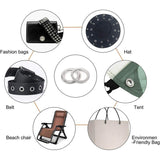 123 Pieces Eyelet Sets Grommets Metal Grommets Kit with Storage Box for Canvas Tarpaulin Tent Curtains Repair, 10mm - Top-Down View