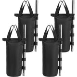 4 Pack Heavy Duty Weight Bags Double Stitched Leg Weights for Pop up Awning Tent Weighted Feet Sandbag Outdoor Bag Black, Round, Black, 15 x 49cm