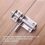 4 Pieces Mini Stainless Steel Sliding Door Latches Safety Door Latches with Screws for Bathroom Door Wooden Door Pet Door Bedroom, 65mm - Front View