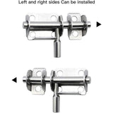 4 Pieces Mini Stainless Steel Sliding Door Latches Safety Door Latches with Screws for Bathroom Door Wooden Door Pet Door Bedroom, 65mm