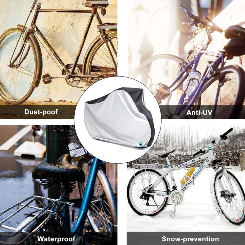 Bike Cover, Waterproof Outdoor Bike Cover with Lock Hole for Mountain Road Bikes, Xxl, 200CM, 70CM, 110CM