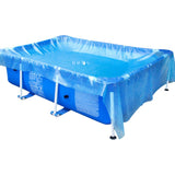 Rectangular Bubble Cover X for Swimming Pool Blue, 300cm, 200cm - Front View