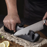Kitchen Sharpener Professional Knife Sharpener, Knife Sharpener with Non Slip Eraser for Knives, Scissors Knife Sharpeners - Side View