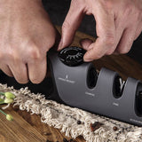 Kitchen Sharpener Professional Knife Sharpener, Knife Sharpener with Non Slip Eraser for Knives, Scissors Knife Sharpeners