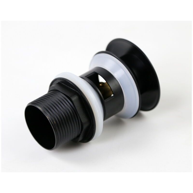 Universal G1 0.25 Brass Pop up Basin Drain Pop up Basin Drain with Overflow Click Clack System, Tool Free Installation, Matte Black