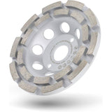 Diamond Plate Grinding Wheel Universal Concrete X Double Row Grinding Wheel, 125mm, 22.2mm - Front View