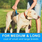 Brush for Dogs and Cats, Undercoat Brush Deshedding for Medium to Long Haired Dogs and Cats, Removes Slightly Dead Undercoat - Top-Down View