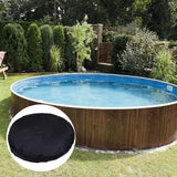 Round Swimming Pool Solar Cover Waterproof Spa Protective Cover 190T for Outdoor Spas, Brown, 190 x 30cm