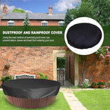 Round Swimming Pool Solar Cover Waterproof Spa Protective Cover 190T for Outdoor Spas, Brown, 190 x 30cm