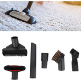 6 Pieces Universal Horse Vacuum Cleaner Brush Adapter Accessories, Black - Side View