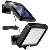 Outdoor Solar Light with 56 LED Motion Sensor IP65 Waterproof 120 Degree Solar Garden Light with Cable, 5m