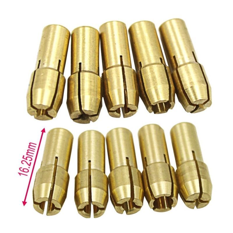 10 Pack Electric Grinder, 3 Jaw Brass Drill Chuck, 1.0mm