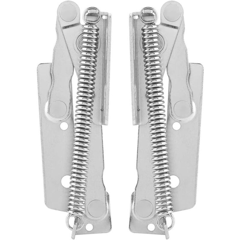 2 Pieces 90 Degree Closet Door Spring Hinge, Carbon Steel Lift up Spring Hinge for Supporting Furniture Doors