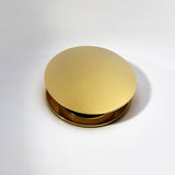 Pop up Sink Drain Without Overflow, Brass Sink Drain, Pop up Drain Plug, Gold - Side View
