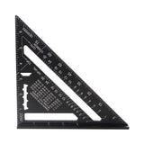 Metric System Metal Aluminum Ruler Square Ruler Guide Protractor Angle 45 90 Degrees Carpenter Tools Tracing Tool Wood Carpentry Guide, 180 mm