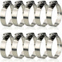 10 Pieces Hose Clamp, Adjustable Hose Clamp 27, 304 Stainless Steel Hose Clamp, 51 mm